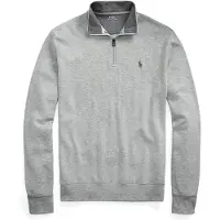 Ralph Lauren Polo Ralph Laurentil mænd. 710812963002 Luksuriøs strikket trøje med grå lynlås (L), Casual, Sport, Bomuld, Klassisk