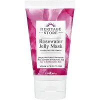 Heritage Store Rosewater Jelly Ansigtsmaske - Hydraterende behandling for t?r kombineret hud Gel Ansigtsmaske l?ser fugt ind med hyaluronsyre og