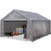 TOOLPORT 3x6m PE lagertelt, grå
