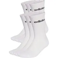 Adidas Linear Cushioned Tennissokker, 6 Par, størrelse 31-33