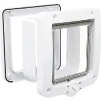 Trixie 4-Vejs Kattelem Med Tunnel - Hvid - 20 x 22 cm