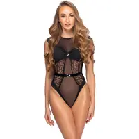 Cottelli collection Lingerie - Body Rhinestones - Black - S/M