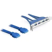 DeLOCK Slot bracket - USB-panel - 19 pin USB 3.0 samlekasse (hun) til USB Type A (hun) - 40 cm - for Converter M.2