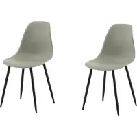 Venture Home - Spisebordsstol Polar Plast, 2-pak - Grå - Stole - - Homeroom