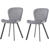 Ebuy24 - Spisebordsstol Lilje 2-pak - Grå - Stole - - Homeroom