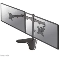 NeoMounts FPMA-D550DD - Stativ - fuld bevægelse - for 2 LCD displays - sort - skærmstørrelse: 10-32 - skrivebordsstander, skrivebordsmonterbar