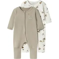 Name it Natdragter - Noos - 2-pak - Jet Stream/Aluminu - - 3 år (98) - Natdragt