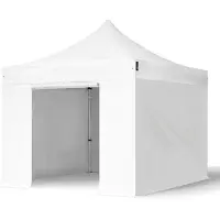 TOOLPORT 3x3m, aluminium, easy-up-pavillon, 4 sidedele, hvid