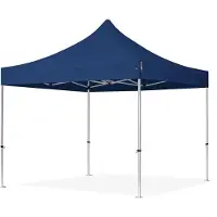 TOOLPORT 3x3m, aluminium, easy-up-pavillon, uden sidedele, mørkeblå
