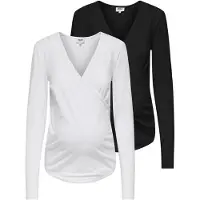 ONLY Maternity Bluse 'OLMJoy' sort / hvid