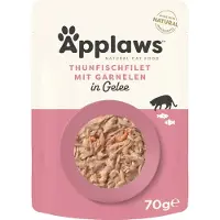 Applaws Økonomipakke: 32 x 70 g Pouch i gelé - Tun med rejer