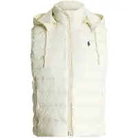 Ralph Lauren Polo Ralph Laurentil kvinder. 211958935002 Foldbar vandafvisende vest i cremefarvet hvid (XS), Casual, Bæredygtig, Genanvendt nylon