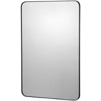 Vevor vægmonteret makeupspejl, 0,15" tykt, 24" x 36" spejl med aluminiumsramme og eksplosionssikker film, ridsefast spejl med Z-formet beslag, egnet til badeværelse/soveværelse/stue