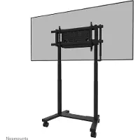 NeoMounts - Vogn med hjul - motoriseret - for fladt panel - fikseret - låsbar - stål - sort - skærmstørrelse: 75-115