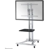 NeoMounts PLASMA-M1800E - Vogn med hjul - for fladt panel/AV-udstyr - sølv - skærmstørrelse: 27-70