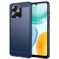 Mtp Products Honor X5c/X5c Plus Børstet TPU Cover - Karbonfiber - blå