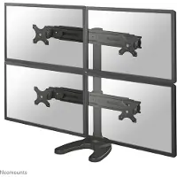 NeoMounts FPMA-D700DD4 - Stativ - fuld bevægelse - for 4 LCD displays - sort - skærmstørrelse: 19-30 - skrivebordsstander, øje, skrivebordsmonterbar