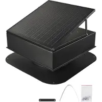 Vevor Tagloftsventilator, 35W Smart Solar Tagventilator Automatisk Temperaturkontrol, 2400 CFM Luftstrøm Indbygget Børsteløs DC Motor til Køling og Affugtning, Ingen Fjernbetjening