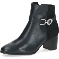 Caprice Bootie, blue, made of Leather with Block heel, Size 38