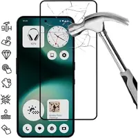 Mtp Products Nothing Phone (3a) Lite Skærmbeskyttelse Hærdet Glas - Full Fit - 9H - Sort kant