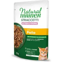 NATURAL TRAINER Straccetti Kitten & Unge strimler i sauce 56 x 70 g - Laks