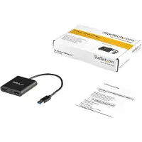 StarTech.com USB to Dual HDMI Adapter - USB to HDMI Adapter - 4K - external video adapter - MCT Trigger II - 64 MB - black