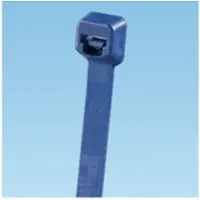 Panduit Cable Tie, 7.3”L (186mm), Standard, Metal Detectable Polypropylene, Dark Blue, 100pc