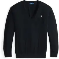Ralph Lauren Polo Ralph Laurentil kvinder. 211972105004 Jersey Parkside sort (XL), Casual, Bomuld, Lange ærmer