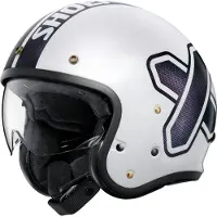 Shoei J.O2 Cross Logo2 TC-6 Jethjelm Hvid/Sort 2XL
