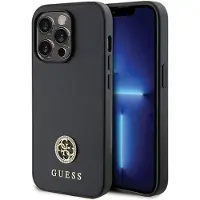 GUESS Strass Metal Logo iPhone 13 Pro 6,1" etui - Sort