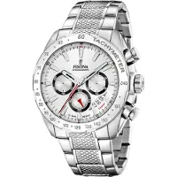 Festina Herreur F20668-1 Timeless Hvid/Stål Ø44.5 mm