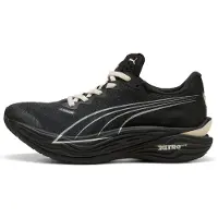 Puma x REPRESENT Deviate NITRO Elite 3 Running Shoes Women, Fitness, Black/Alpine Snow, 38.5
