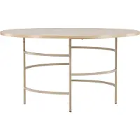 Venture Home - Copenhagen rundt spisebord - Beige - Spiseborde - - Homeroom