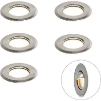 QAZQA Sæt med 5 moderne indbygningsspots aluminium inkl. LED IP67 - Linsey