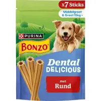 Bonzo Dental Delicious - Medium - Oksekød - 6 x 200 gr