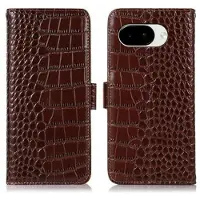 Mtp Products Google Pixel 10a Crocodile Series Læderpung med RFID - Brun
