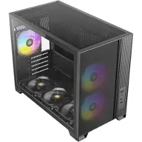 Antec FLUX M - Kabinet - Minitower - Sort