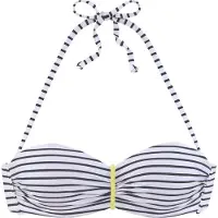 Venice beach Bikinioverdel mørkegul / sort / hvid