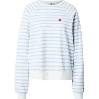 Pieces Sweatshirt 'PCGRETA' lyseblå / rød / hvid