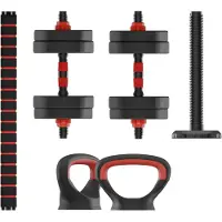Ksix Håndvægt+vægtstang+kettlebell-sæt 10kg