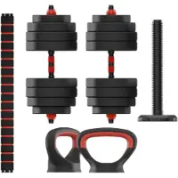 Ksix Håndvægt+vægtstang+kettlebell-sæt 40kg