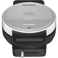 Rommelsbacher WA 850, 1 vaffel/vafler, Cirkel, Hjerte (form), Sort, Sølv, 17,5 cm, Plast, 850 W