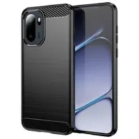 Mtp Products OnePlus Ace 6/6T/15R Børstet TPU Cover - Karbonfiber - Sort
