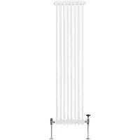 MonsterShop Traditionel 2-søjlet radiator - 1800 x 382 mm - Hvid