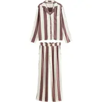 Next Pyjamas brun / hvid