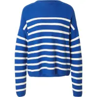 Armedangels Pullover 'Merinaa' royalblå / hvid