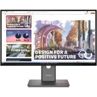 Lenovo ThinkVision P27QD-40 - LED-skærm - 27 - 2560 x 1440 QHD @ 120 Hz - IPS - 350 cd/m² - 1500:1 - 4 ms - HDMI, DisplayPort, USB-C - ravnsort