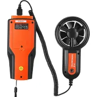 Vevor Split håndholdt anemometer, 14℉-140℉, digital vindhastighed CFM-måler med LED-baggrundsbelyst skærm, måler vindhastighed, vindtemperatur, luftstrøm, vindafkøling, til sejlads, surfing, flyvning,