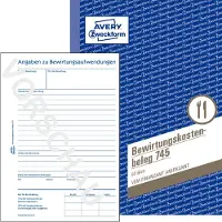Avery 745, Blå, Hvid, Papir, 148 mm, 210 mm