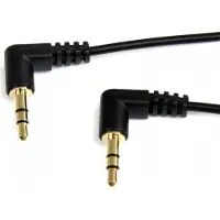StarTech.com Startech 6 ft. (1.8 m) Right Angle 3.5 mm Audio Cable - 3.5mm Slim Audio Cable - Right Angle - Male/Male - Aux Cable (MU6MMS2RA) - Audiokabel - mini-